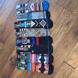 Brand New with Tags, Men's Stance Socks, 8 Pairs Selling as a Bundle.